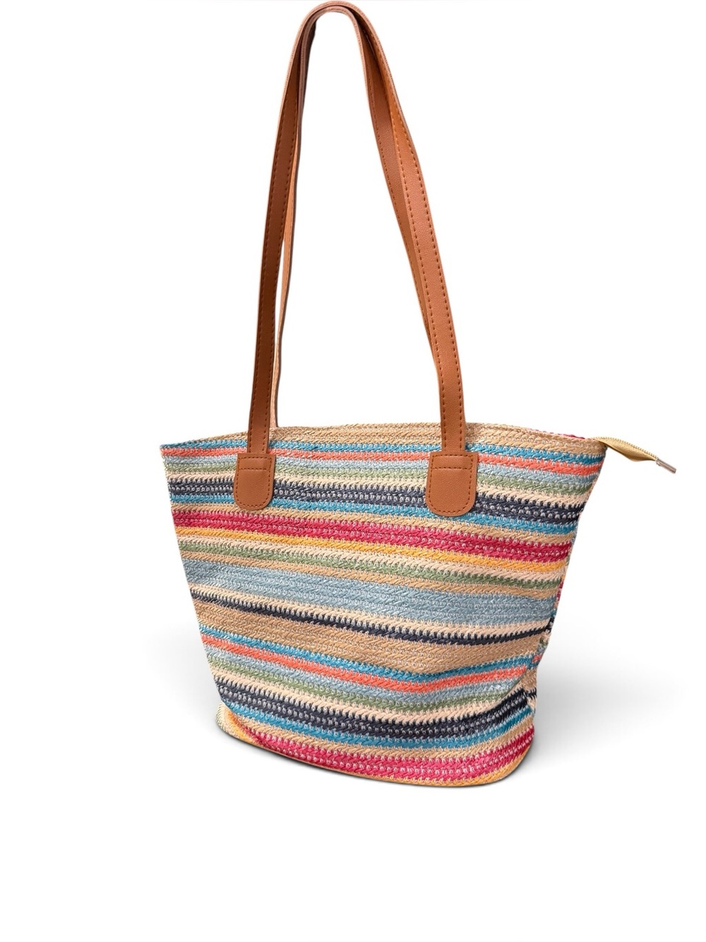 5 for $25!! NWOT Multicolor-ful Rainbow Striped Tote Shopping Beach Bag